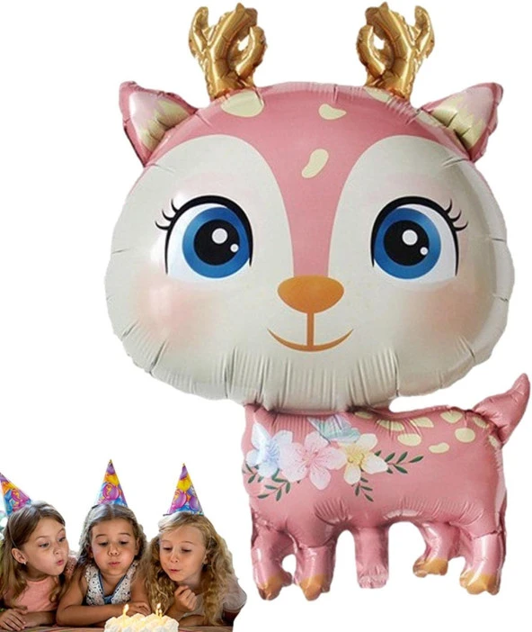 Geyik Pembe Folyo Balon 49x74,5 cm - Resim 8