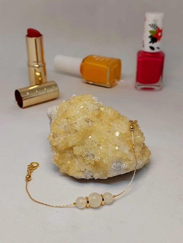 Selenit Taşı Tasarım Bileklik (45700) - Resim 4