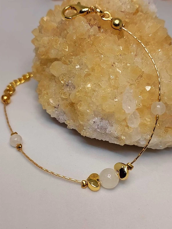 Selenit Taşı Tasarım Bileklik (45702) - Resim 2