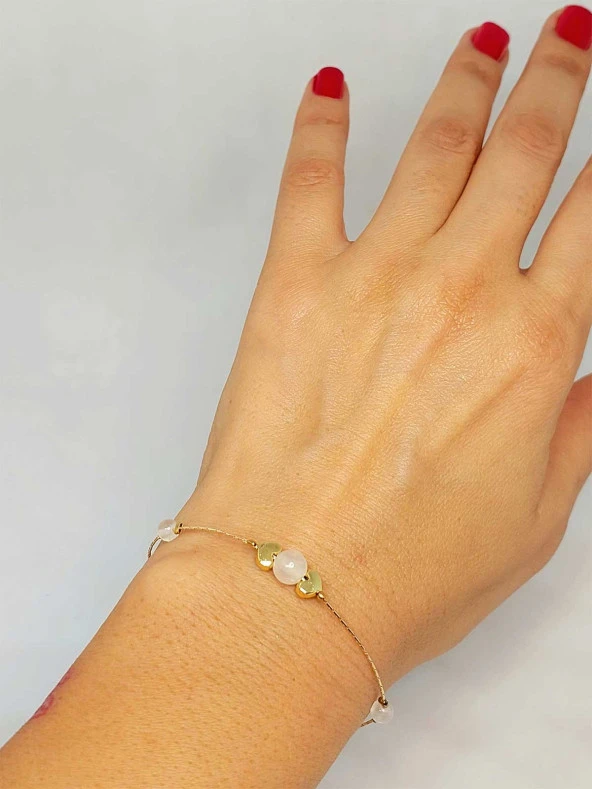 Selenit Taşı Tasarım Bileklik (45702) - Resim 4