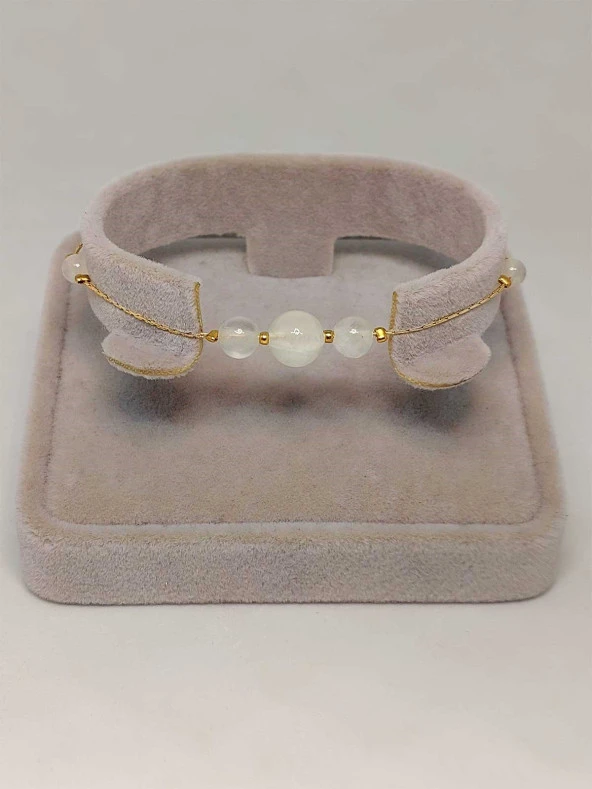 Selenit Taşı Tasarım Bileklik (45706) - 2