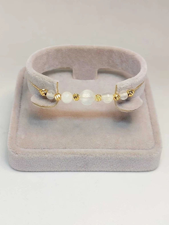 Selenit Taşı Tasarım Bileklik (45710) - Resim 2