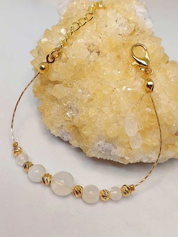 Selenit Taşı Tasarım Bileklik (45710) - Resim 3