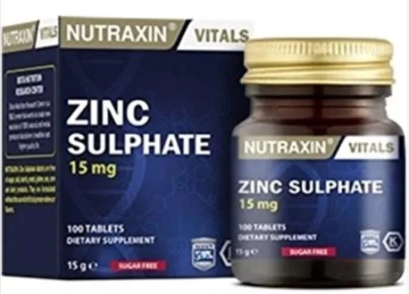 Nutraxin Zinc Sulphate 15 Mg 100 Tablet