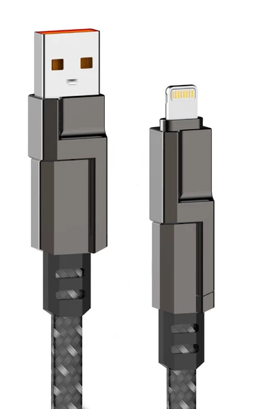 Valkyrie 100W-M 4in1 Güçlü ve Sağlam Data ve Şarj Kablosu - Ios Apple Type-C USB - 3