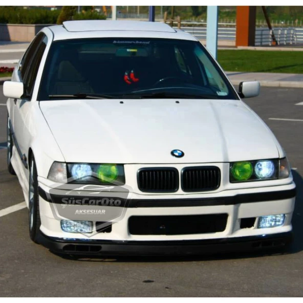 BMW 3 Serisi E36 1990-2000 Uyumlu Üniversal Laguna Lip Esnek Ön Lip 2 Parça Tampon Altı Dil Karlık Ön Ek - 2