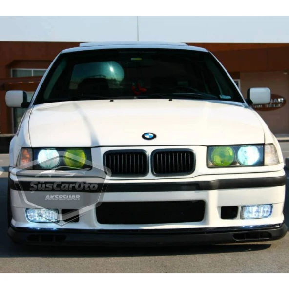 BMW 3 Serisi E36 1990-2000 Uyumlu Üniversal Laguna Lip Esnek Ön Lip 2 Parça Tampon Altı Dil Karlık Ön Ek - 6
