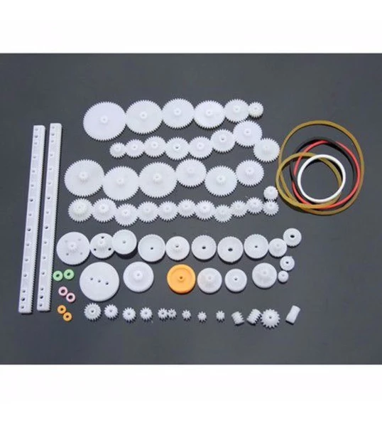 75 Parça Plastik Dişli Seti (DC Motor - Dıy - Hobi Seti) ürün görseli