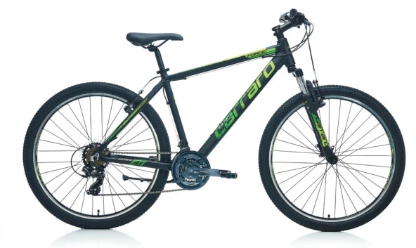 Carraro Force 600 432H 21-V Dağ Bisikleti Mat Siyah - Yeşil Gümüş