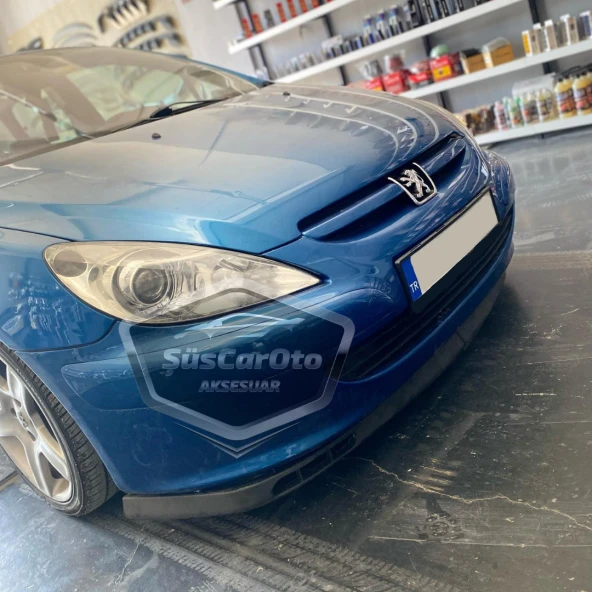 Peugeot 307 2001-2008 Uyumlu Üniversal Laguna Lip Esnek Ön Lip 2 Parça Tampon Altı Dil Karlık Ön Ek - 3