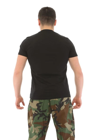 Single Sword Bisiklet Yaka Kısa Kollu Baskılı Kadın&Erkek T-Shirt - 8