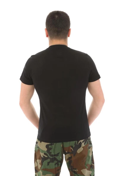Single Sword Bisiklet Yaka Kısa Kollu Baskılı Kadın&Erkek T-Shirt - 5