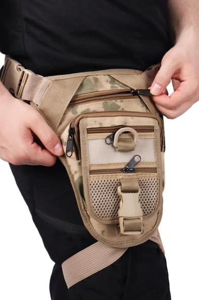 Single Sword Su Geçirmez Taktik Bel ve Bacak Çantası - 11