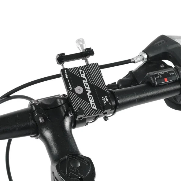 Valkyrie X-81S Metal Motorsiklet Bisiklet Cep Telefonu Tutucu - Alüminyum Alaşım Darbeye Dayanıklı Paslanmaz - 360 Derece Evrensel Siyah - 6