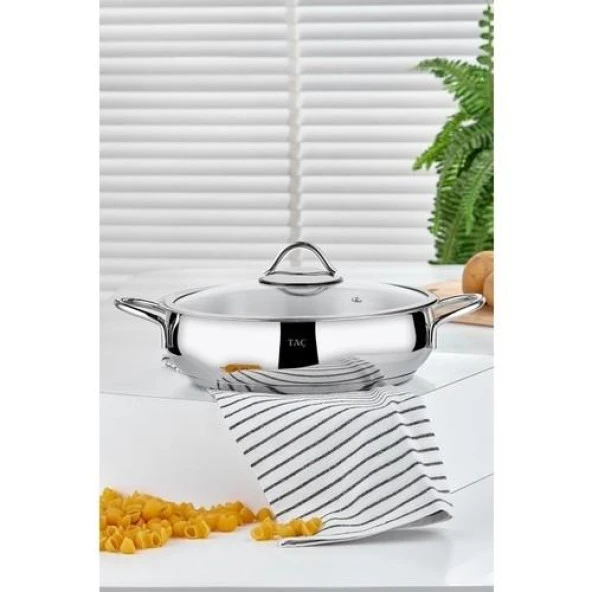 Taç Funda Basık Çelik Tencere 24 Cm TAC-4892