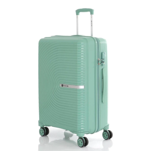 MÇS 3lü Set Kırılmaz Silikon Seyahat Valizi Bavulu V374 Su Yeşili - Resim 4