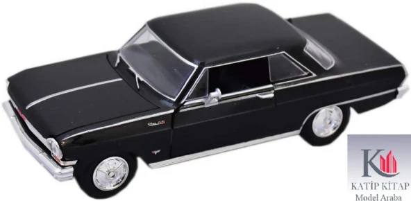 Newray 1964 Chevrolet Nova SS 1/25 Siyah Model Araba ürün görseli 1