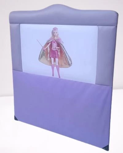 Başlık 90320 DK Tek Kişilik 90'lık Barbie Model Suni Deri Açık Mor Kumaş El Yapım - 5