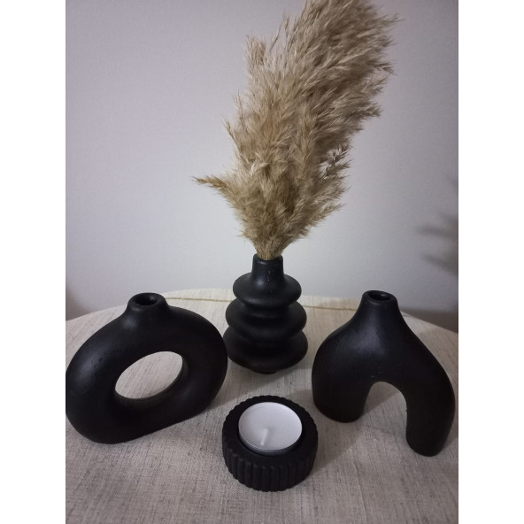 BOHEM VAZO SET SİYAH - 2