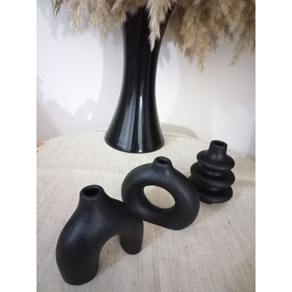 BOHEM VAZO SET SİYAH - 4