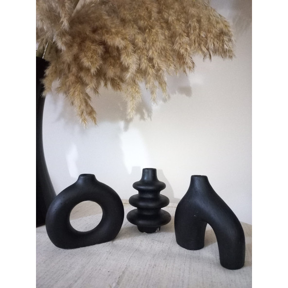 BOHEM VAZO SET SİYAH - 5