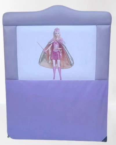 Başlık 90320 DK Tek Kişilik 90'lık Barbie Model Suni Deri Açık Mor Kumaş El Yapım - 4