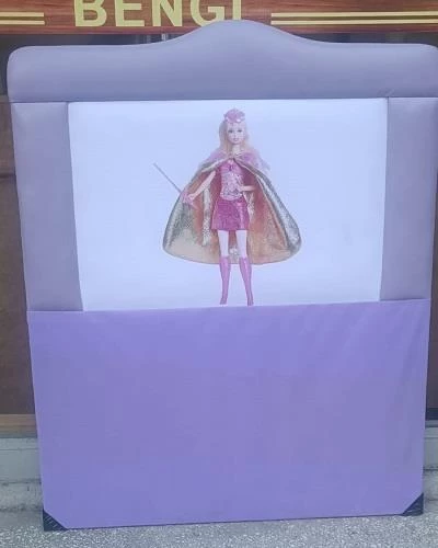 Başlık 90320 DK Tek Kişilik 90'lık Barbie Model Suni Deri Açık Mor Kumaş El Yapım - 7