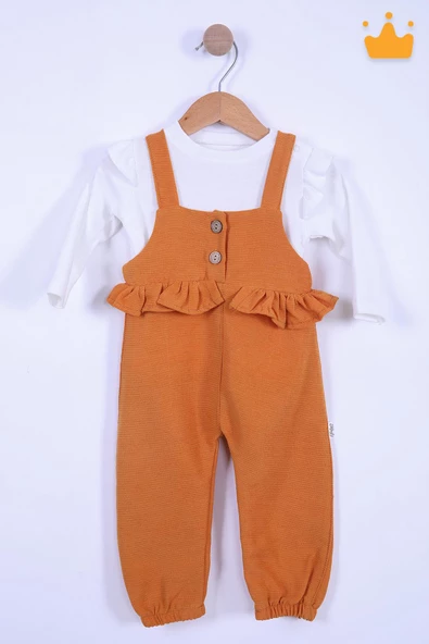 Babyhola Bayramlık Kız Bebek Çocuk Salopet Badi Takım 2338 - 5