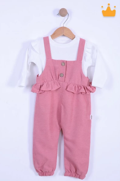 Babyhola Bayramlık Kız Bebek Çocuk Salopet Badi Takım 2338 - 8