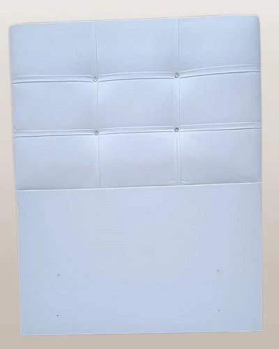 Başlık 90321 DK Tek Kişilik 90'lık  Model Suni Deri beyaz Kumaş El Yapım - 2