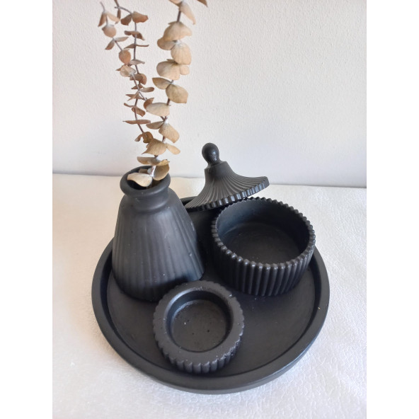 STANDLI MUMLUK SET SİYAH - 3