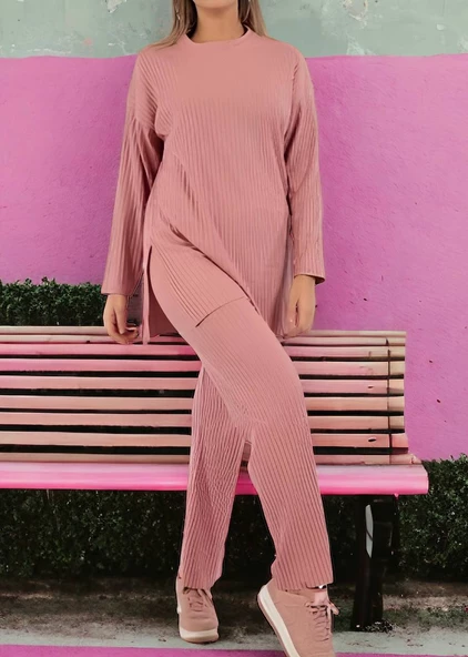 Fitilli Takım Alt Üst Pantolon Bluz Pijama - 6