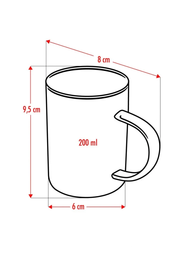 6'LI Borosilikat Isıya Dayanıklı Termısıl Cam Kupa Bardak (6 X 200 ml) - 4
