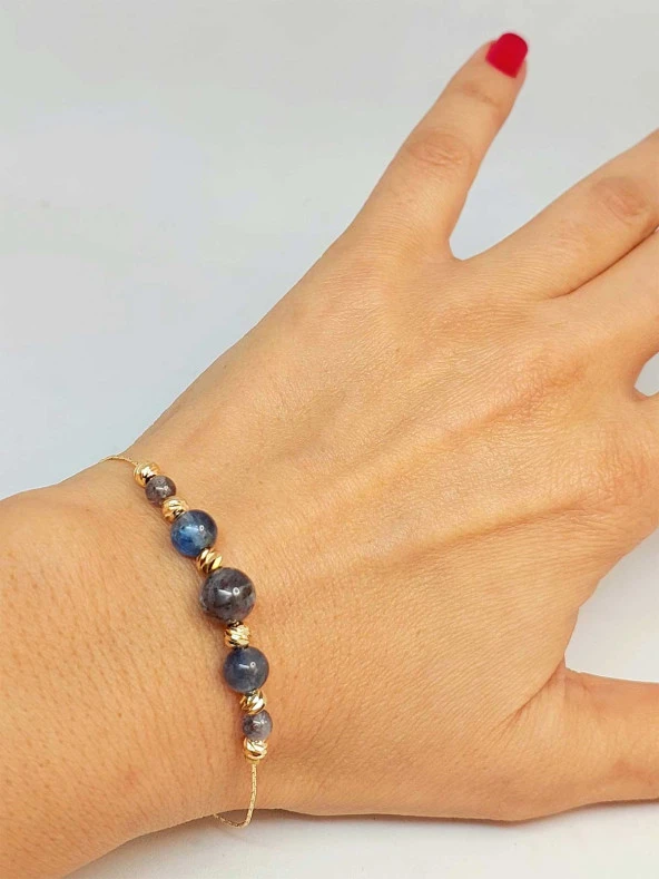 Kyanit Taşı Tasarım Bileklik (45740) - Resim 4