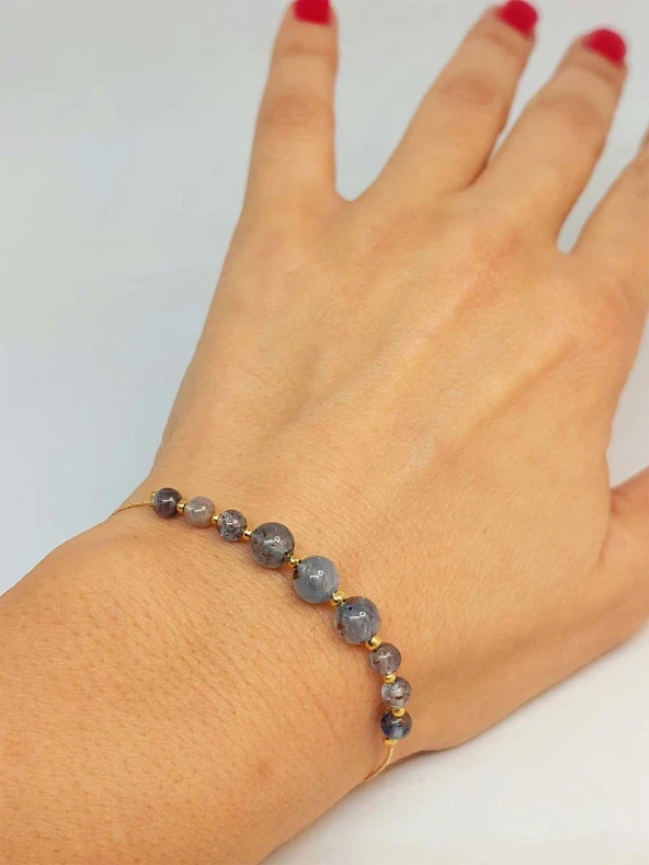 Kyanit Taşı Tasarım Bileklik (45744) - Resim 4