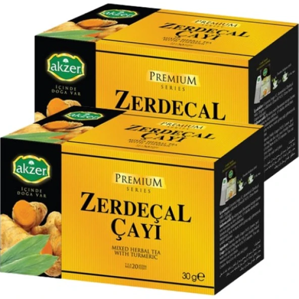 Akzer Zerdeçal Çayı (2 Paket) (20li Süzen Poşet*2 - 35*2 g)