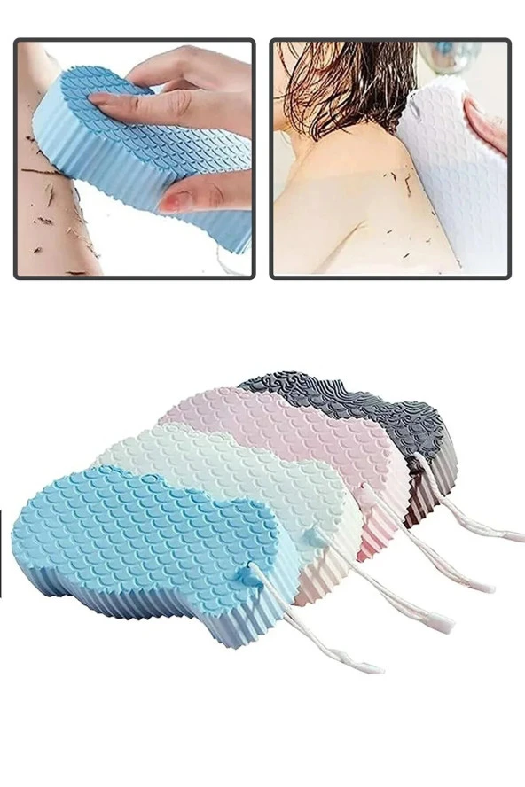 Sihirli Duş Süngeri Banyo Vücut Ölü Deri Sökücü Vücut Masaj Peeling Fırçası Süngeri Duş Banyo Lifi - 3