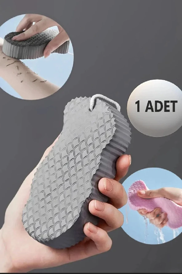 Sihirli Duş Süngeri Banyo Vücut Ölü Deri Sökücü Vücut Masaj Peeling Fırçası Süngeri Duş Banyo Lifi - 4