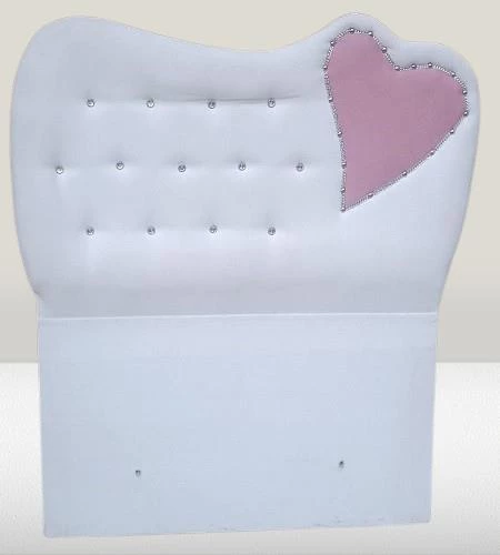 Başlık 90323 DK Tek Kişilik 90'lık Kalplı Model Tay Tüyü beyaz Kumaş El Yapım - 6