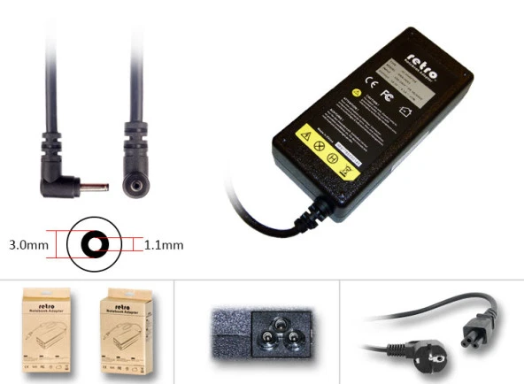 RETRO  Acer Aspire S3, S5, S7 Ince Uç Notebook Adaptör RNA-AC06