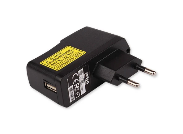 RETRO 5.25V 3A iPad, Tablet, Telefon USB Hizli Sarj Adaptörü - Siyah