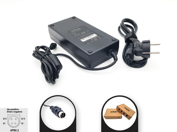 RETRO 15V 8A 120W 4 Pin 10mm Mini DIN Adaptör RNA-TS04