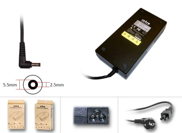 RETRO  Delta-Liteon 19V 9.5A 180W Notebook Adaptör RNA-TS08 ürün görseli