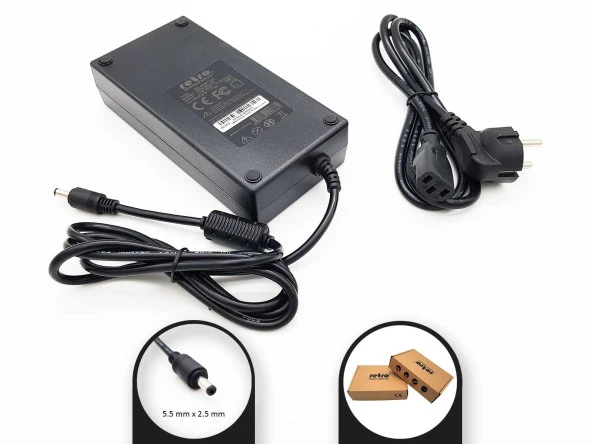 RETRO 24V 7.5A 180W 5.5x2.5mm Güç Adaptörü RPA-AC332