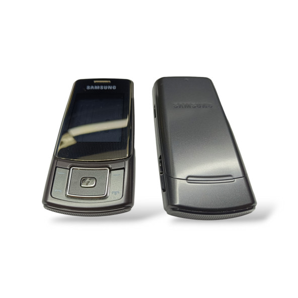 Samsung M620 Kasa Samsung Galaxy M620 Uyumlu Siyah Renk Orta Kasa Ön Arka Kapak Tuş Takımı - 3