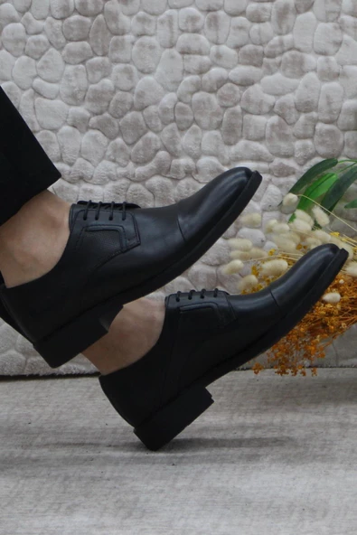 Mehmet Mete 42021 Siyah İç Ve Dış Hakiki Deri Kauçuk Taban Erkek Ayakkabı - Resim 5