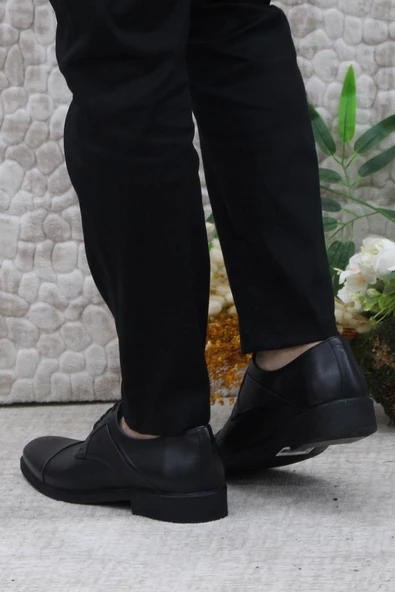 Mehmet Mete 42021 Siyah İç Ve Dış Hakiki Deri Kauçuk Taban Erkek Ayakkabı - Resim 4