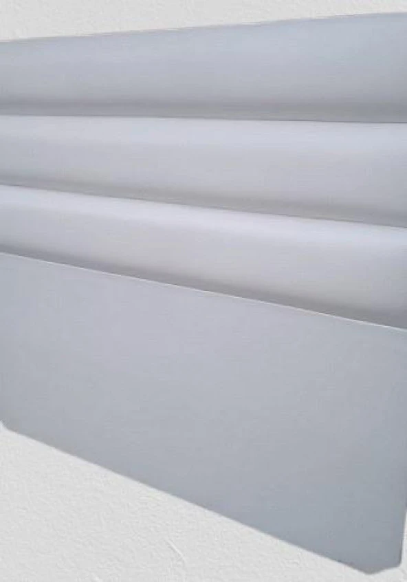 Başlık DK 90324 Tek Kişi 100 Model Suni Deri  beyaz Kumaş Yatay Dilimli El Yapım - Resim 5