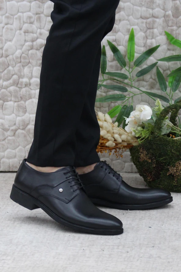 Mehmet Mete 42050 Siyah İç Ve Dış Hakiki Deri Kauçuk Taban Erkek Ayakkabı