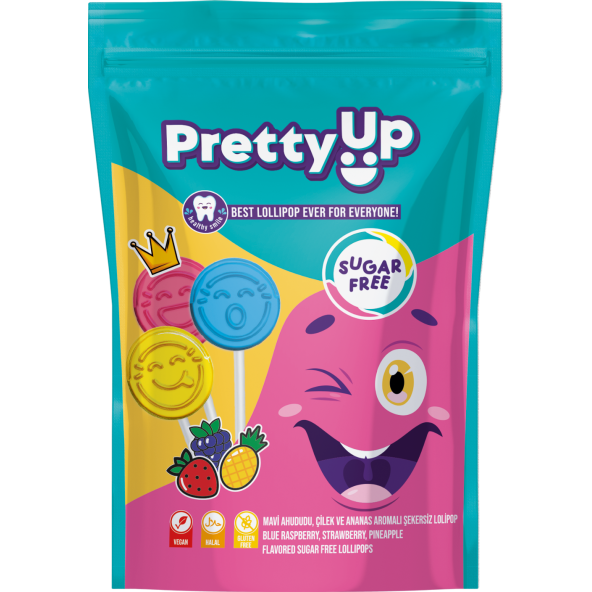 Diş Dostu Şekersiz Yassı Lolipop Vegan Ve Glutensiz 5.5g X 10 Adet